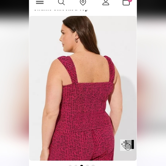 🌟2 PIECE! NWT TORRID PINK CHEVRON 2 PIECE SET 3X TOP 2X BOTTOM - Picture 6 of 11